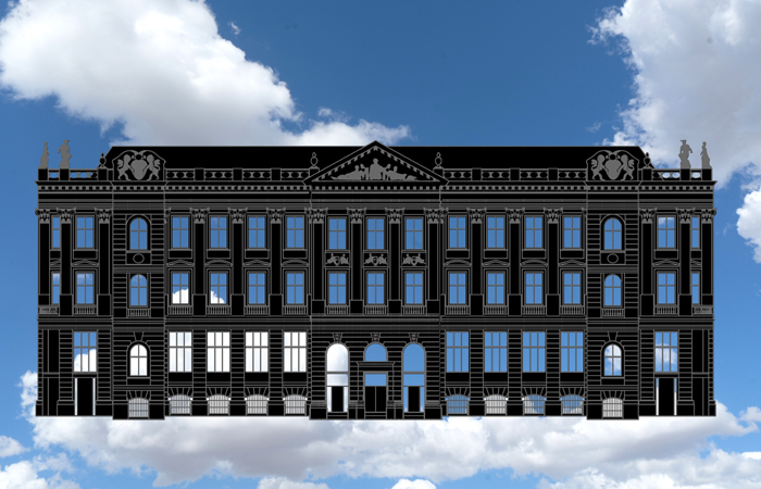 Key Visual, Bighouse-Artwork, Vektorgrafik, Fassade alte bayerische Staatsbank München