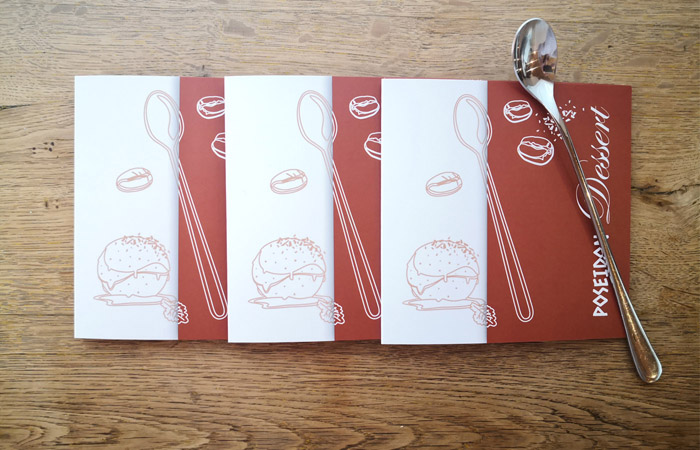 Dessert Karte Print, Grafikdesign München