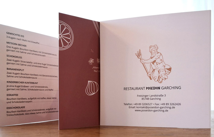 Dessert Karte Print, Grafikdesign München