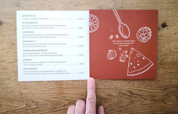 Dessert Karte Print, Grafikdesign München