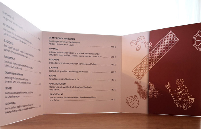 Dessert Karte Print, Grafikdesign München