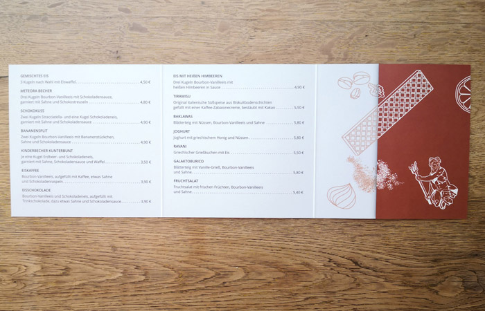Dessert Karte Print, Grafikdesign München
