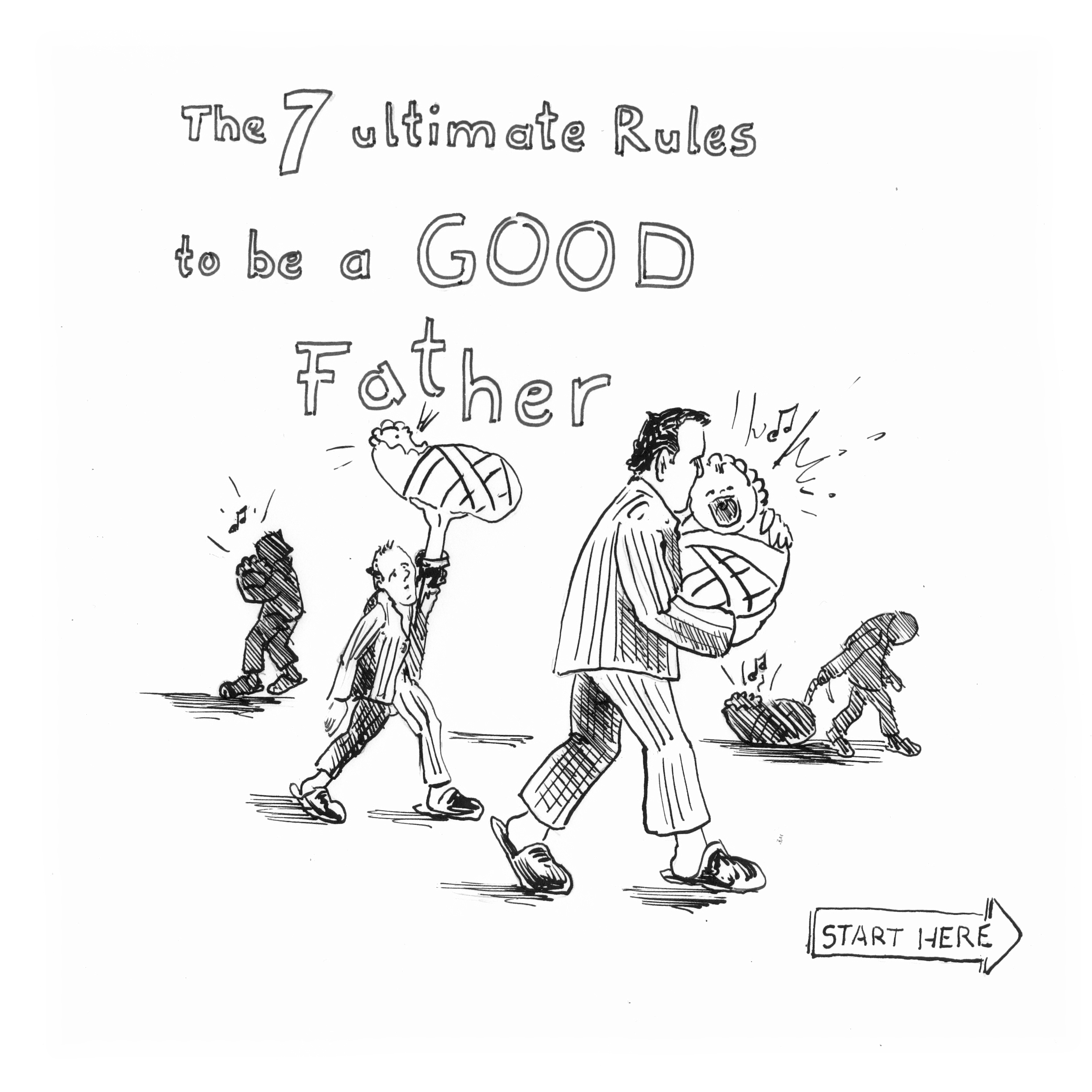 to be a good father, Illustration von HAAG Kommunikationsdesign Webdesign Grafikdesign