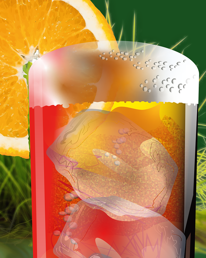 Illustration Americano Ausschnitt Vektorgrafik