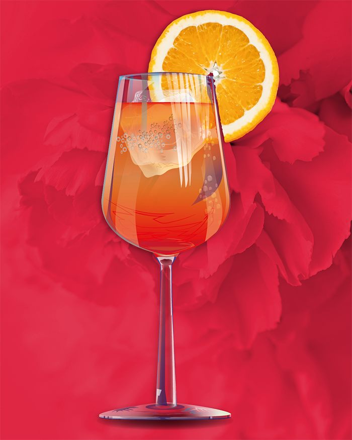 Illustration Aperol Vektorgrafik