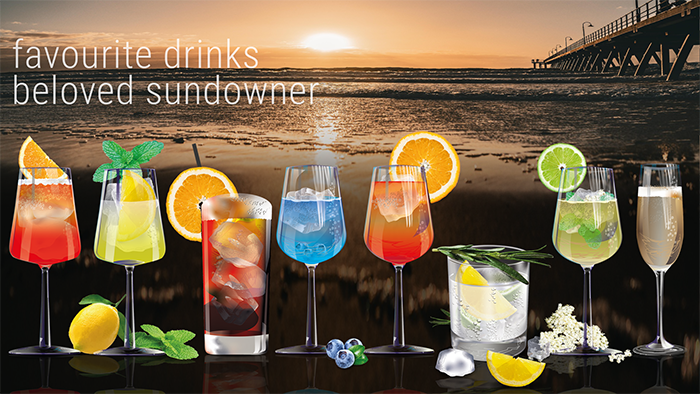 Illustration Sundowner Vektorgrafik