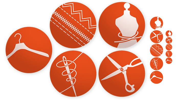 Illustration Signets Outline Tailor - Grafikdesign München